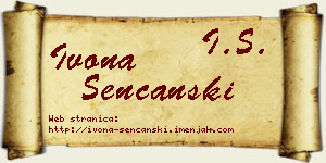 Ivona Senćanski vizit kartica